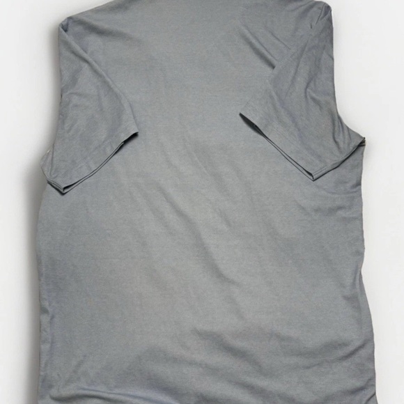 Travis Mathew Polo Shirt Golf Heather Blue Short Sleeve Men Sz XL Logo - Picture 2 of 4